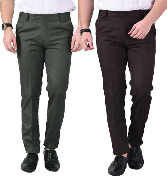 Premium Waist Adjustable Lycra Men's Trouser (Pack of 2)